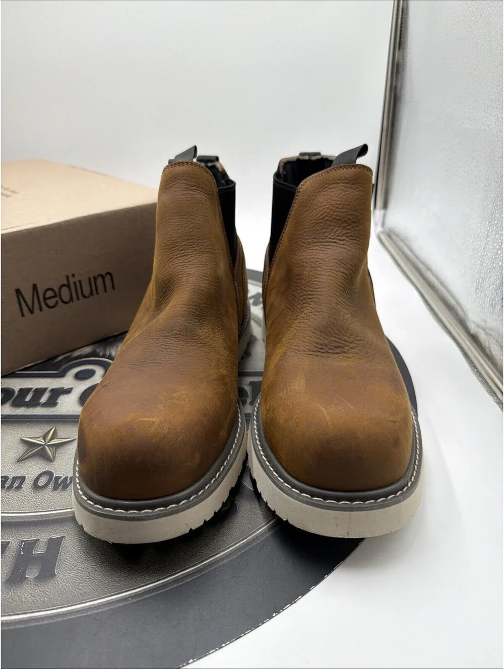 Wolverine Men's Trade Wedge Romeo Construction Boot, Sudan Brown Sz 13 EW No Box